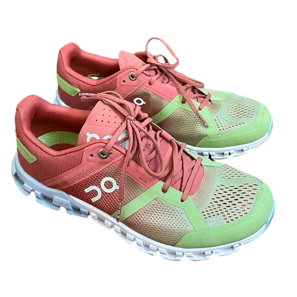 On Running Shoes - On Running Women's Coral and Mint Athletic Shoes